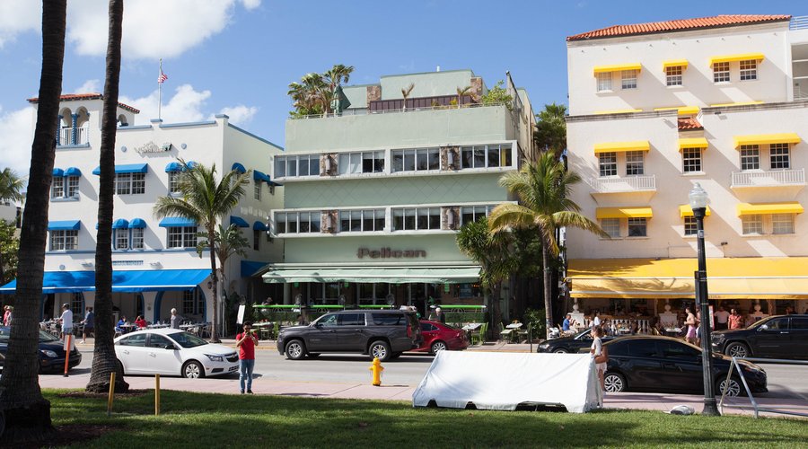 Street at the Pelican Hotel-Miami Beach
