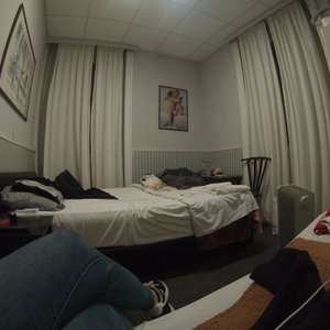 Vue de notre chambre depuis le 2e lit