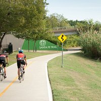 Riders on Santa Fe Trail near Brookside Dr Bike Repair Station