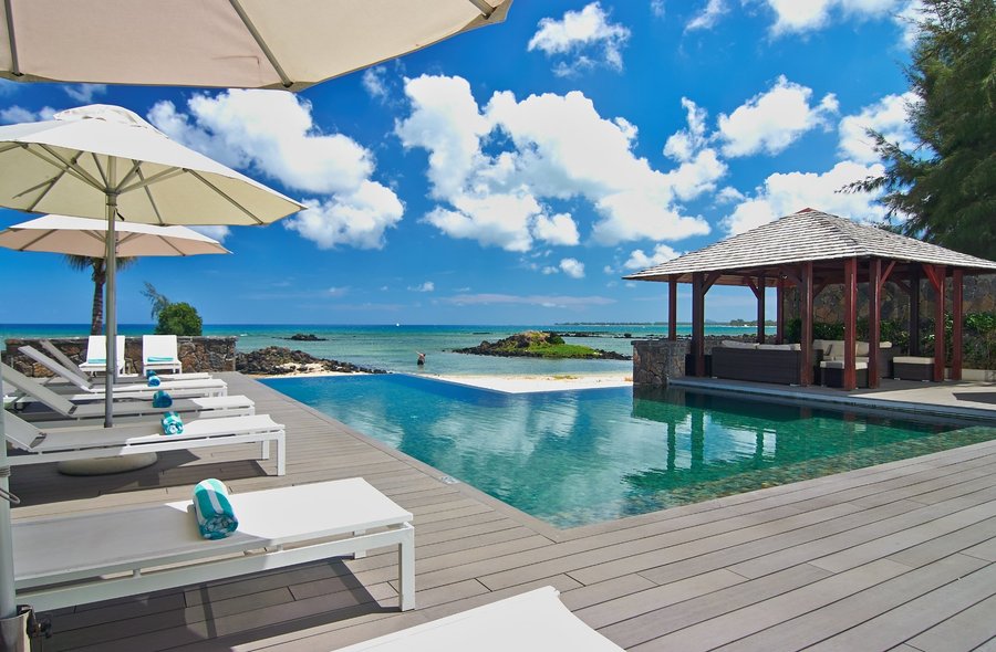 trou aux biches beachfront suite with pool