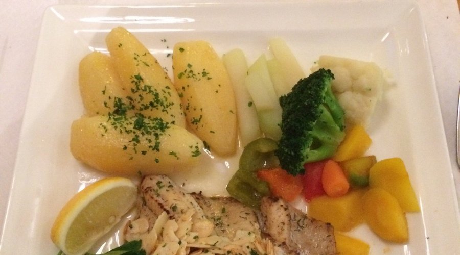 Great Egli fish meal served by friendly staff
