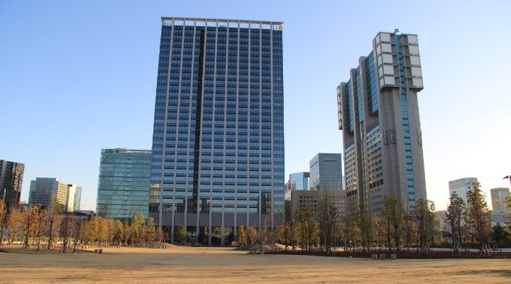 芝生の広場