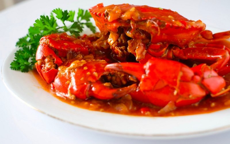 Crab with spicy sweet & sour sauce