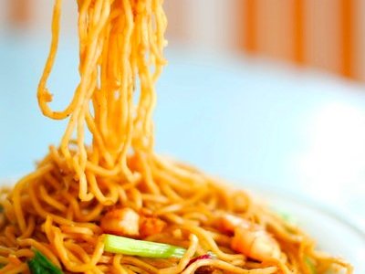 House specialty's fried noodle with seafood