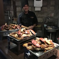 Preparing the grilled meats