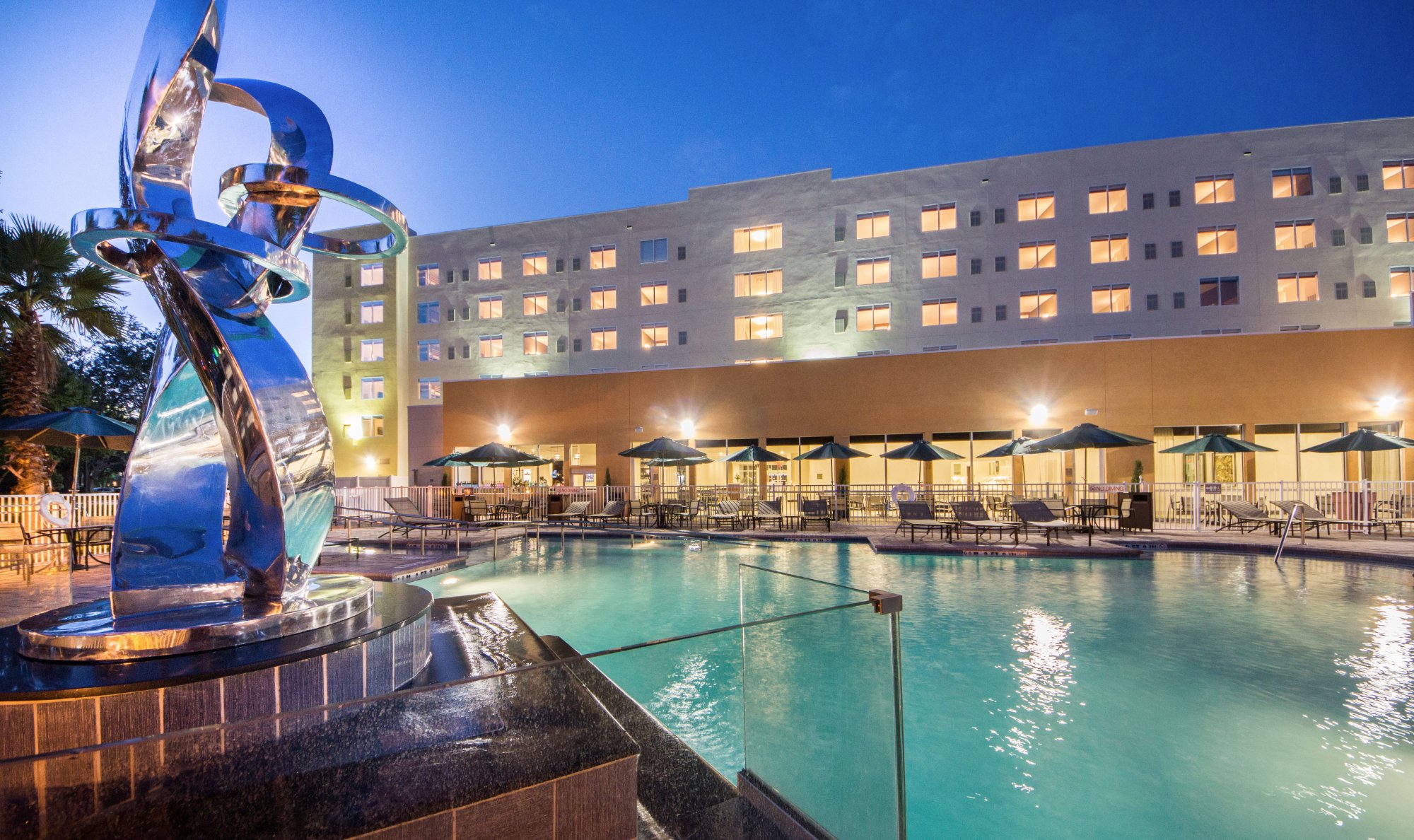 Hyatt Place Orlando Lake Buena Vista Hotel Floride Tarifs 2022   Night Time Pool View 