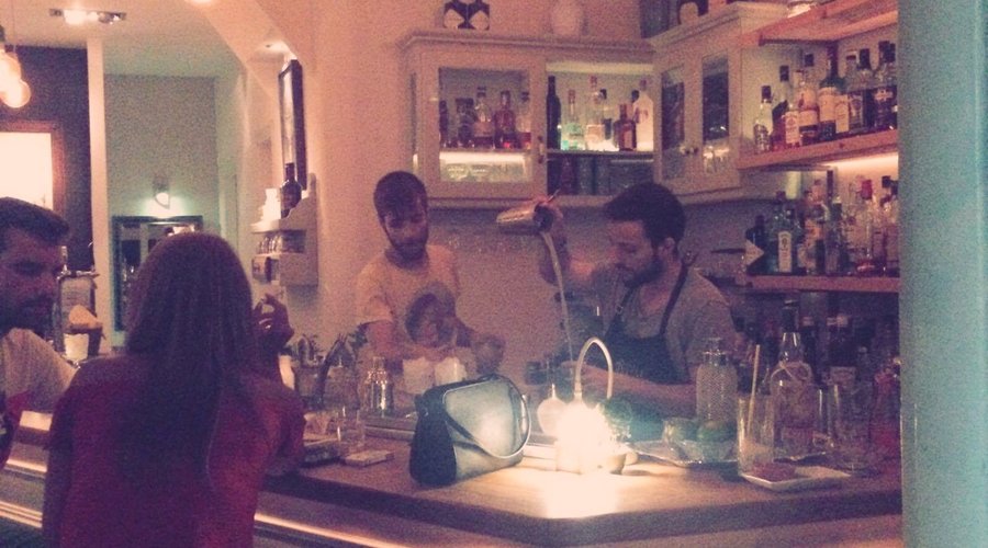 another sneak pic ''Atheneon's bartenders..'' a snap of a creative moment