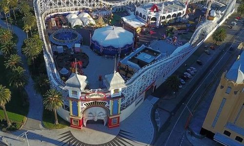 Aerial view of Melbourne's Luna Park