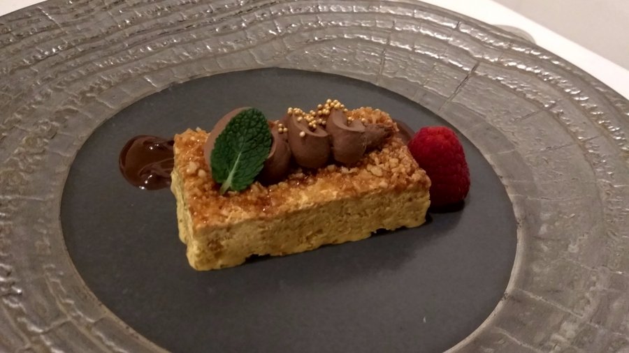 Croccante con cioccolato e lampone