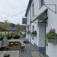 Seating area at the front of the pub