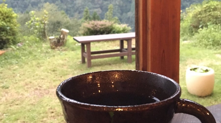 コーヒーはがっつり渋め