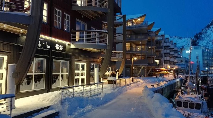 Located in the center of Svolvær harbor