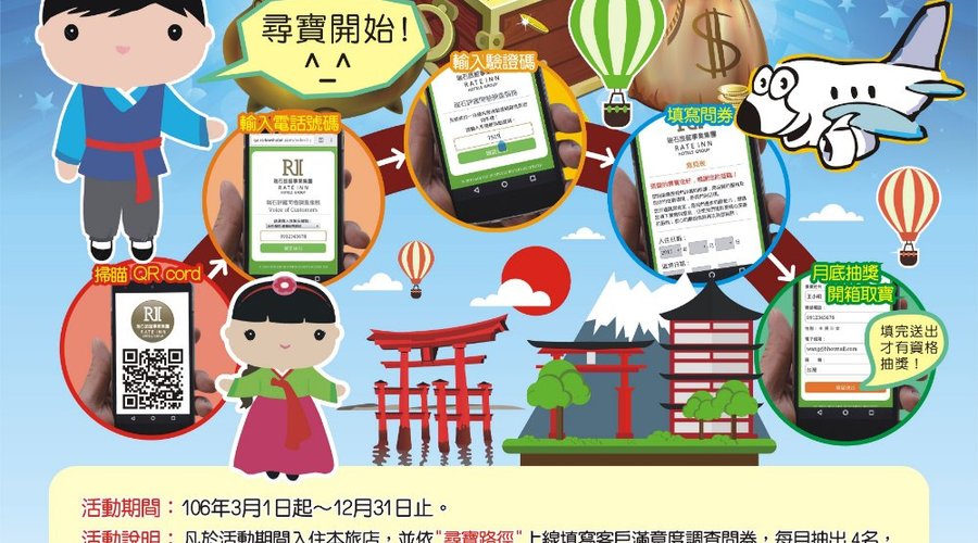 【伯爵商務旅店】送好禮囉！現在上網填寫旅宿滿意度評鑑，月月都有機會拿機票出國玩囉～！快上