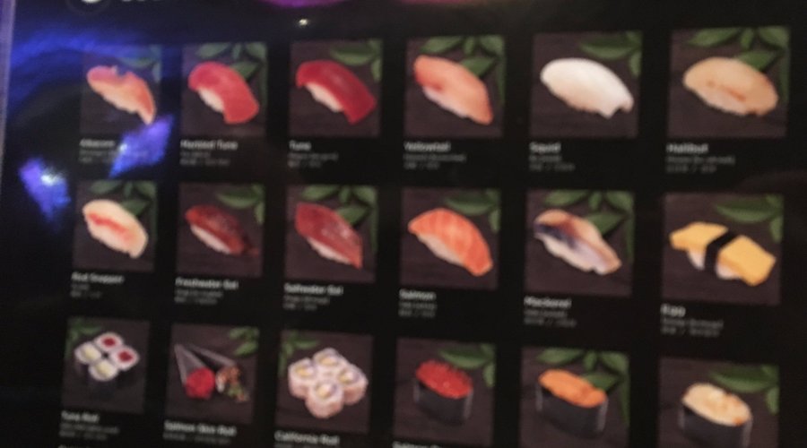 Sushi Menu to point at what you want. 