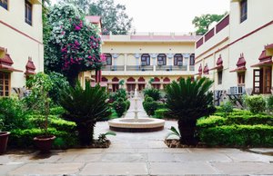 Ishwari Niwas Palace in Bundi, image may contain: Villa, Hotel, Resort, Garden