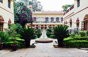 Ishwari Niwas Palace in Bundi, image may contain: Villa, Hotel, Resort, Garden
