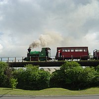Melior heading to Kemsley Down across the century-old Milton Regis Viaduct