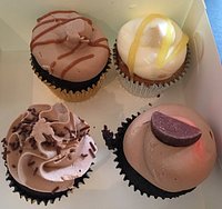 caramel, lemon, double choc and choc orange