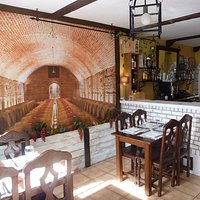 A perspective wall decoration of a Bodega (wine cellar)