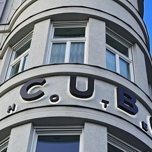 Hotel Cubo in Ljubljana, image may contain: Corner, Street, City, Hotel