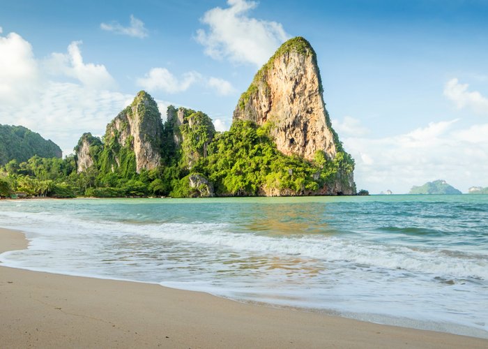 Railay Beach Krabi Thailand, the tropical beach of Railay Krabi, a