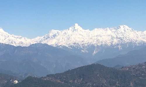 Amazing view of the greater Himalayas from here