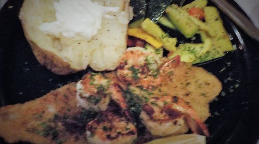 My broiled grouper & shrimp