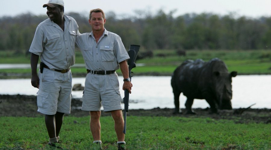 Rhino on foot