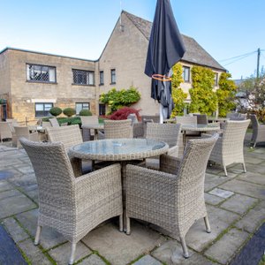 Rear Garden Terrace at The Broadway Hotel