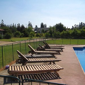 La piscina, actualmente sin rejas