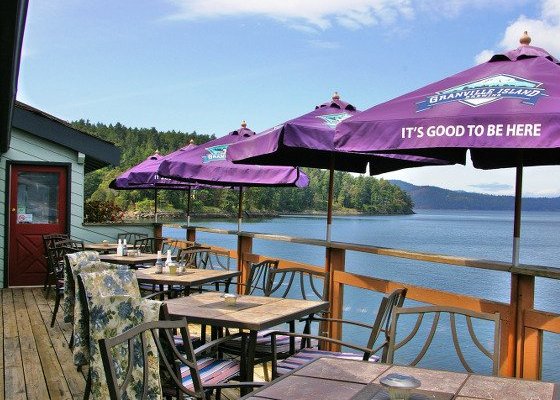 Waterfront patio