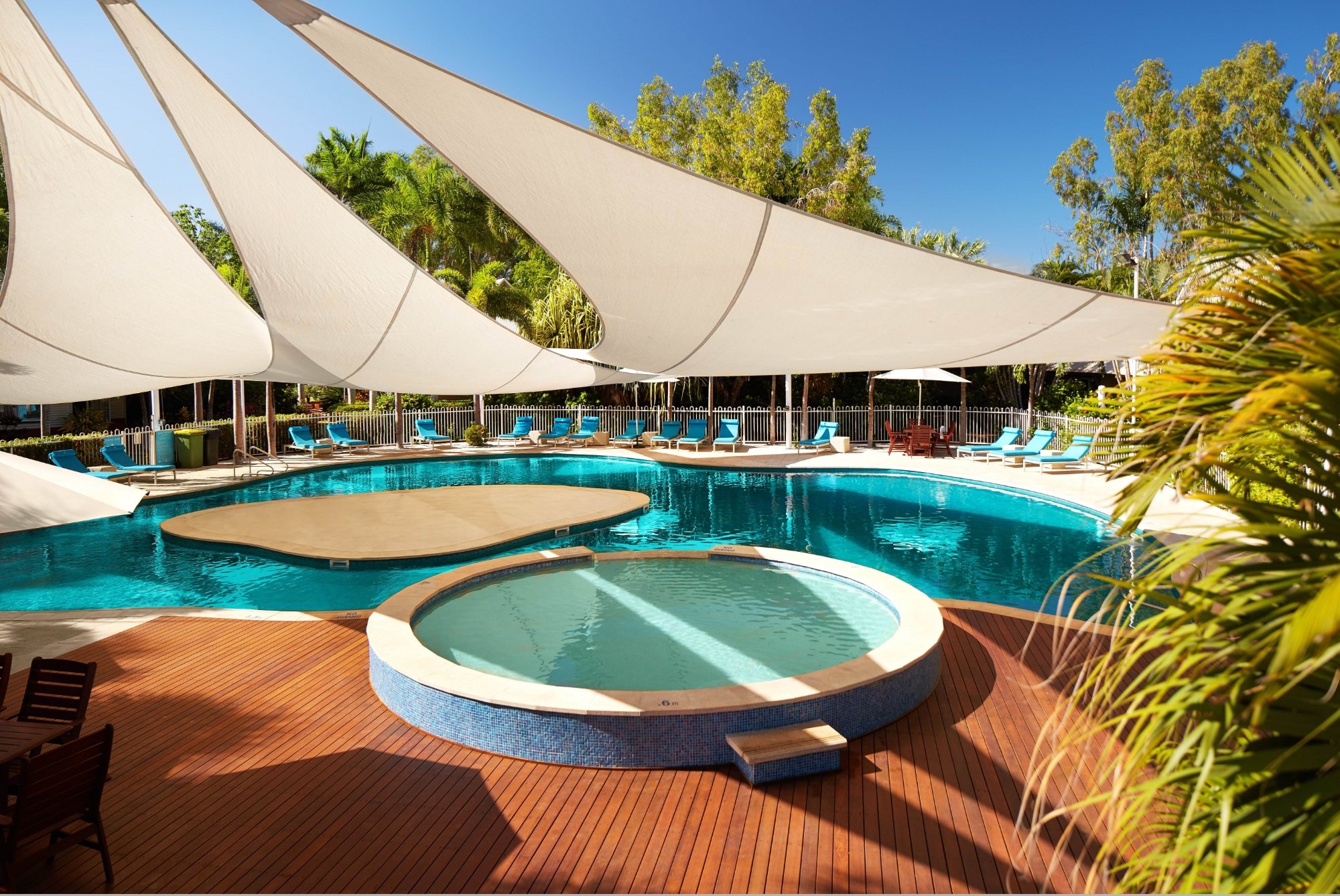 Image of Seashells around pool