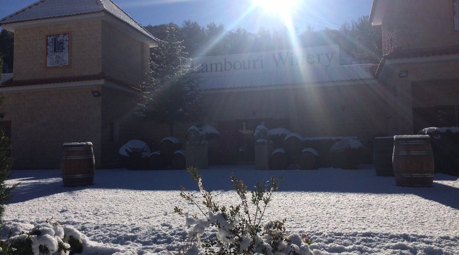Lambouri Winery in snow