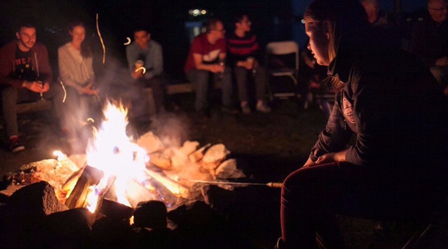 Campfire at the point!  Lots of marshmallows on hand.