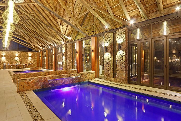 Indoor heated pool at the spa