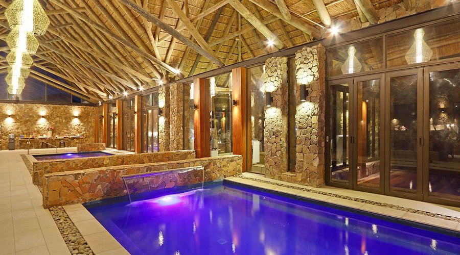 Indoor heated pool at the spa
