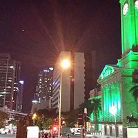 King George Square at night