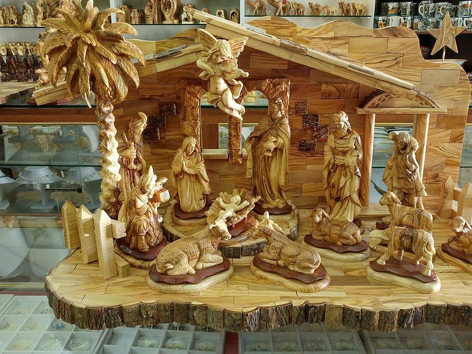Juego de cubiertos en forma de madera de olivo #KI101 - Holy Land Olive  Wood - Bethlehem Olive Wood Factory