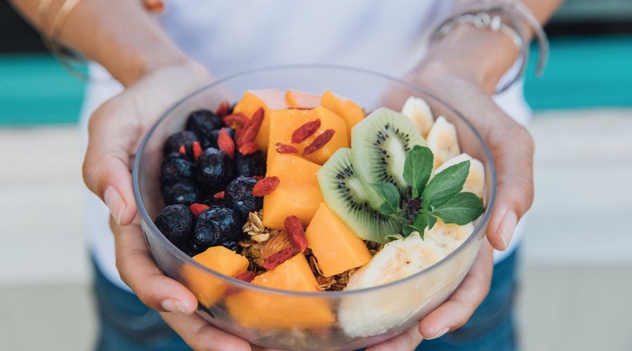 Acai bowls with fresh Kauai fruit