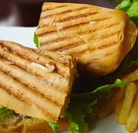 Caesar chicken wrap, panini pressed