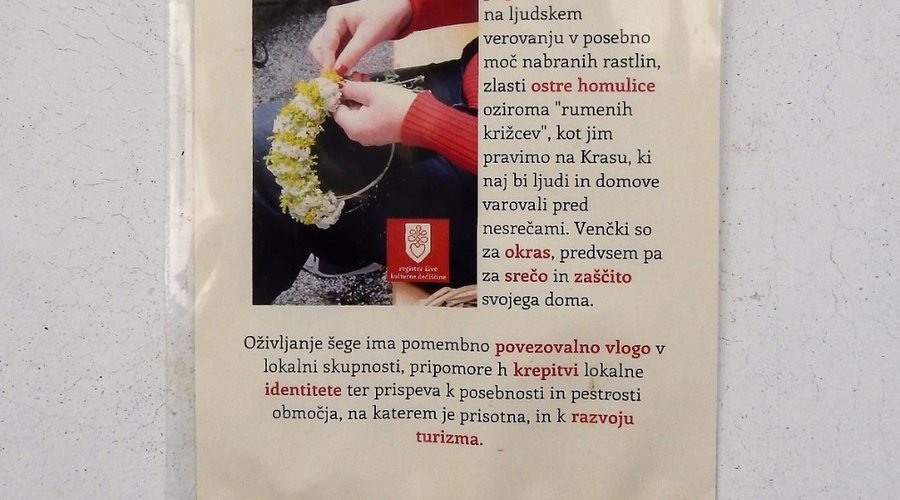 Promotional poster near gallery