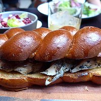 Chicken Sandwich — brioche, black truffle & foie gras