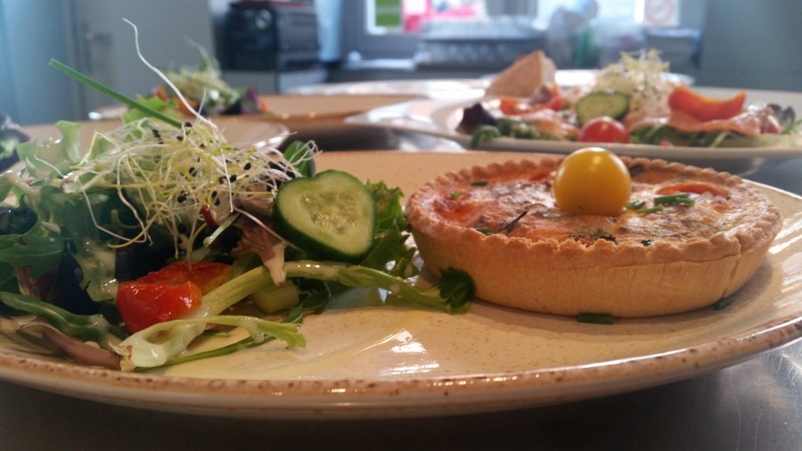 fresh homemade quiche