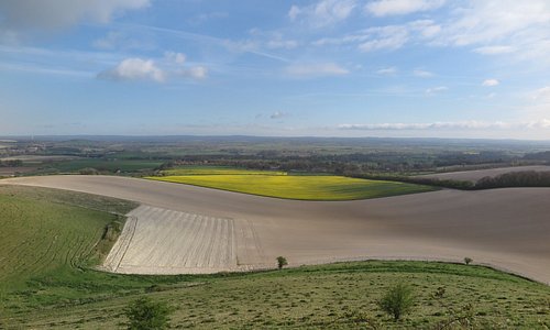 Looking down from near Firle Beacon