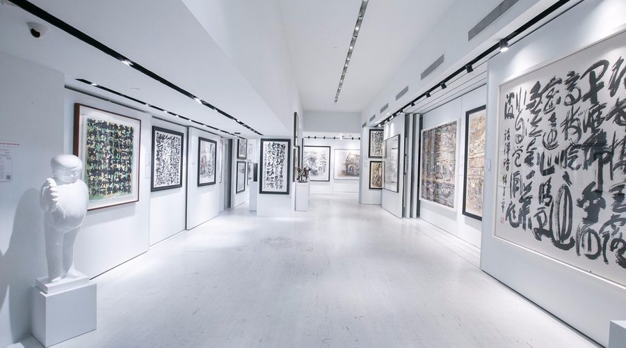 Interior of the gallery featuring Lim Tze Peng's solo exhibition, Impressions