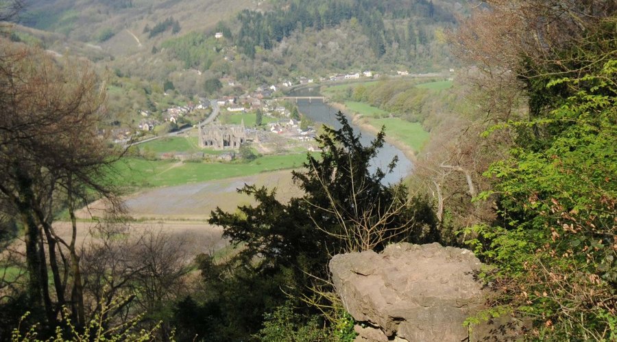Taken from the 'Devil's Pulpit' from England, overlooking Tintern Abbey and the River Wye.