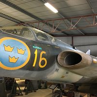 Draken-plan på Österlens Flygmuseum i Gärsnäs, Skåne. Bild av Micke Rehn.