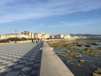 Terraço Mascagni Em Livorno, Ponto De Vista Ao Longo Do Mar Com O