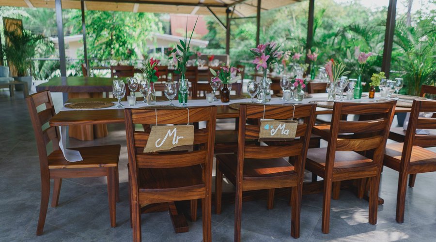 Private wedding reception dinner