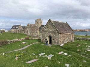 St. Columba Hotel in Isle of Iona, image may contain: Fortress, Castle, Person, Nature